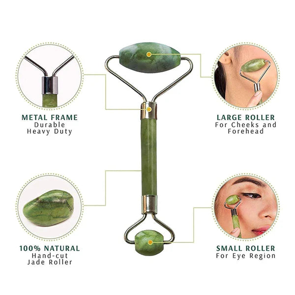 Facial Face Roller & Gua Sha Massage Set (1 Set)