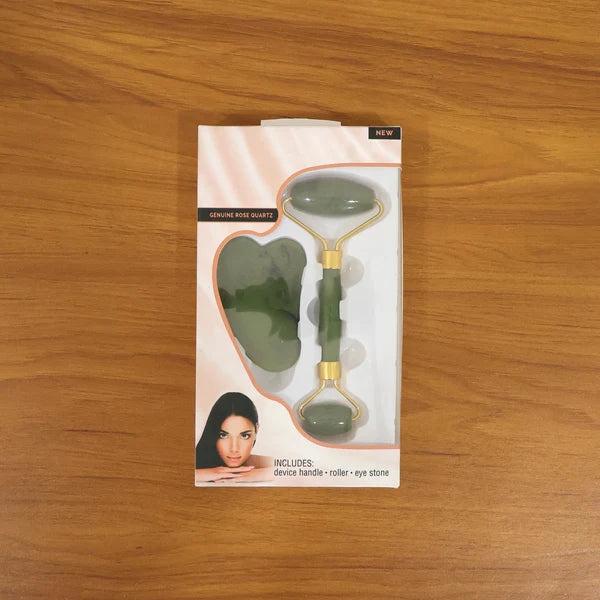 Facial Face Roller & Gua Sha Massage Set (1 Set)