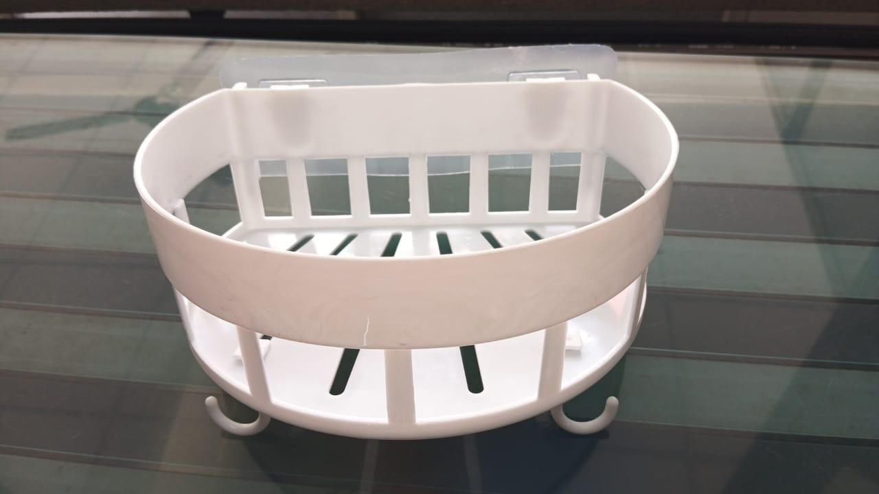 2 Bathroom Shelves with Hooks