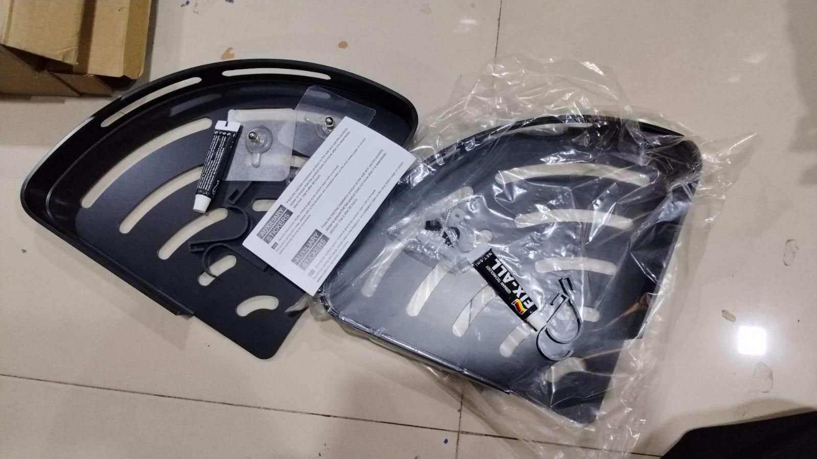 Aluminium Heavy Duty Self Adhesive Bathroom Corner Shelf (Pack of 1)