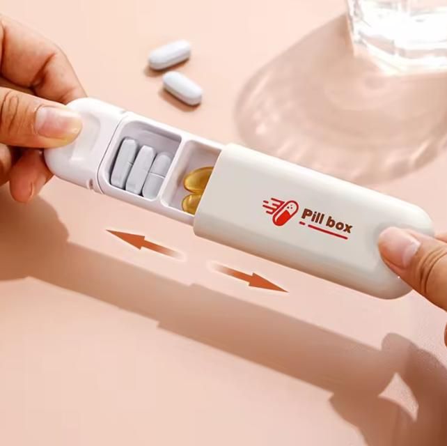 Three-Compartment Small Pill Organizer Box