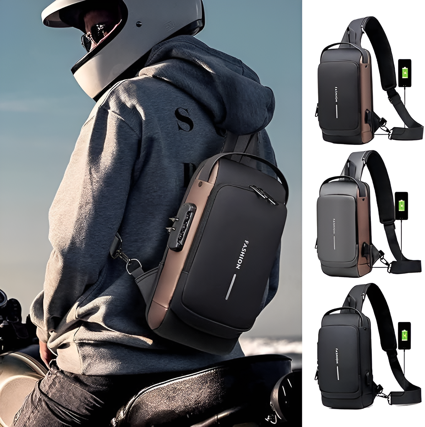 Sling Bag With Charging Port