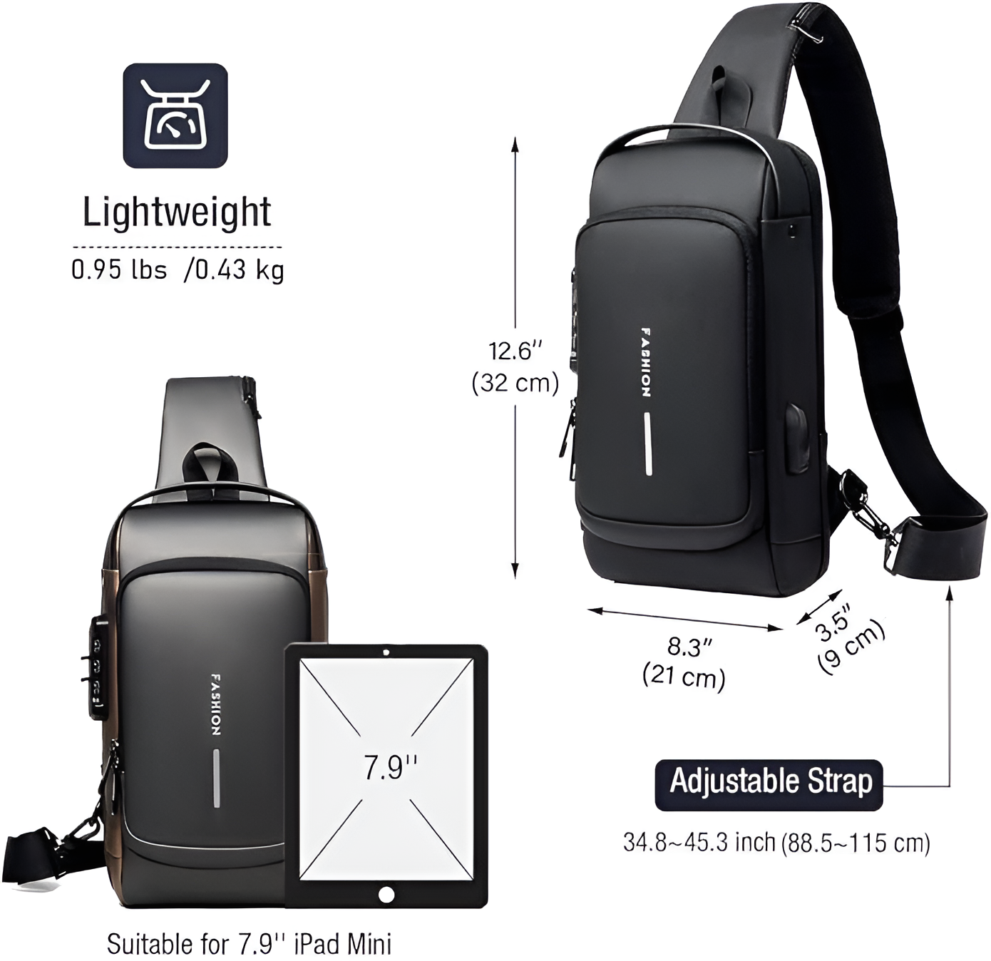 Sling Bag With Charging Port