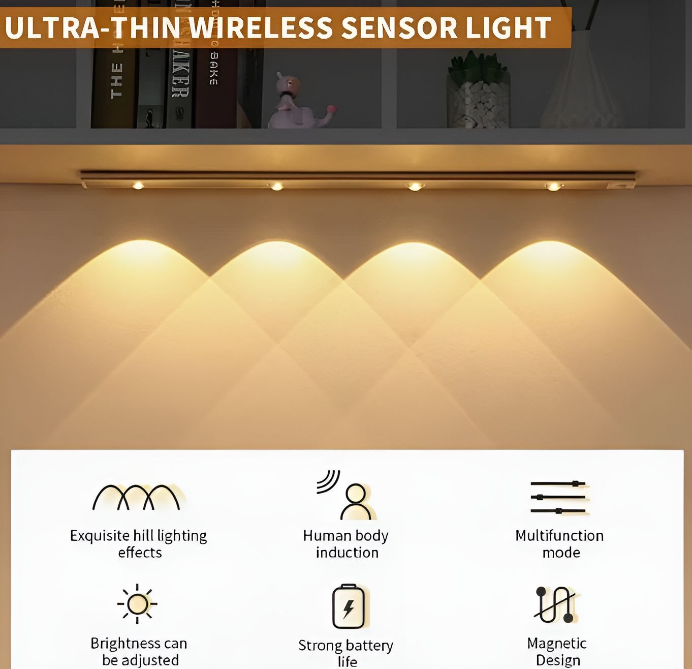 Ambient Motion Sensor Light + USB Rechargeable Cable